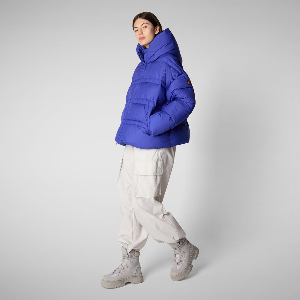 Save the duck PIUMINO ANIMAL FREE CON CAPPUCCIO DONNA KERI BLU GENZIANA Affare Del Giorno