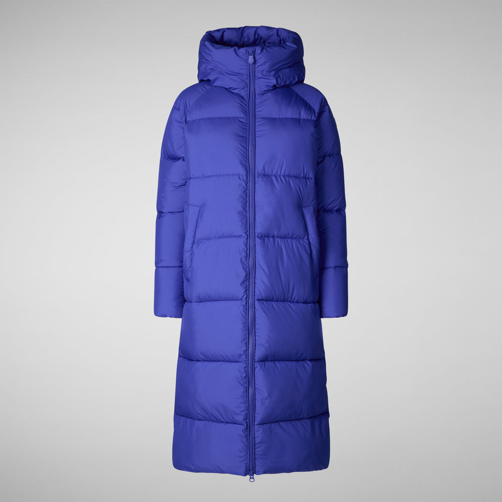 Save the duck PIUMINO ANIMAL FREE CON CAPPUCCIO DONNA JANIS BLU GENZIANA Prezzo Ridotto