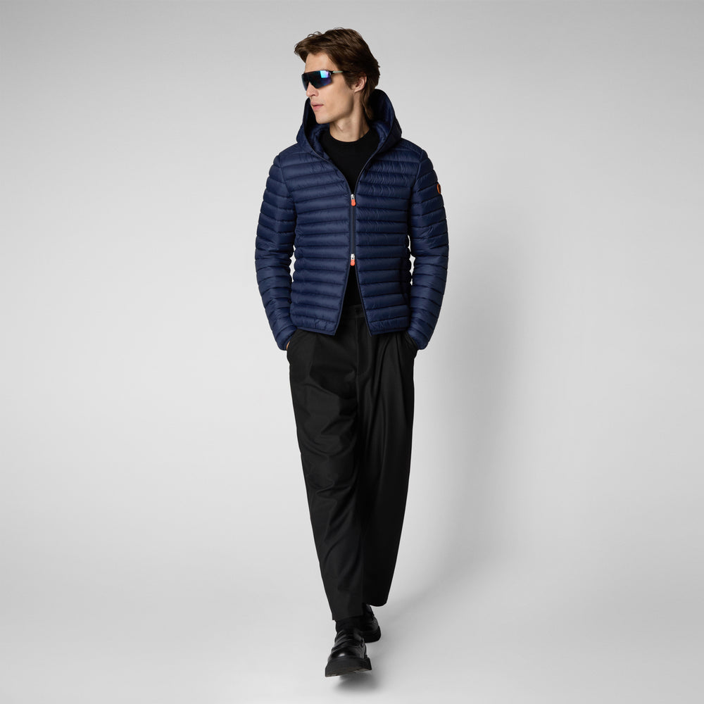 Save the duck Piumino animal free con cappuccio uomo Donald blu navy Convenienza