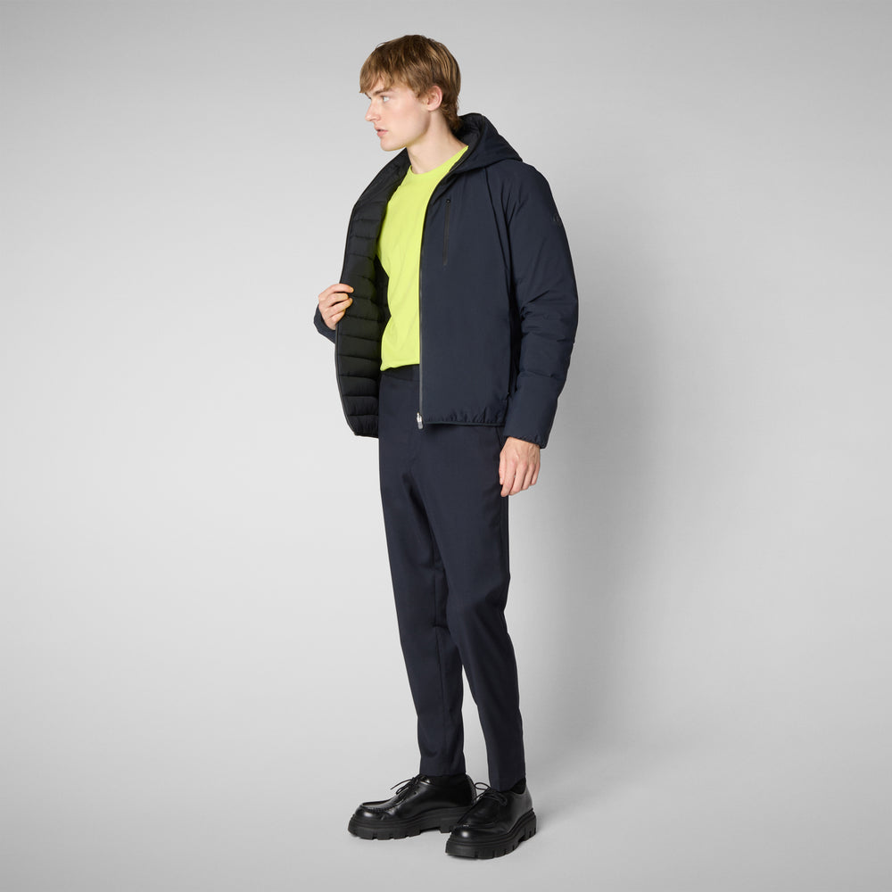 Save the duck MAN'S ANIMAL FREE PUFFER EZRA BLU NERO Sconto