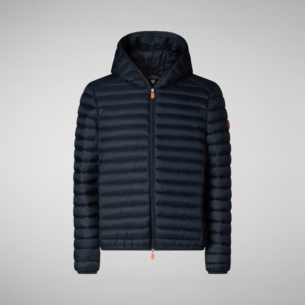 Save the duck PIUMINO ANIMAL FREE CON CAPPUCCIO UOMO DONALD BLU NERO Saldi
