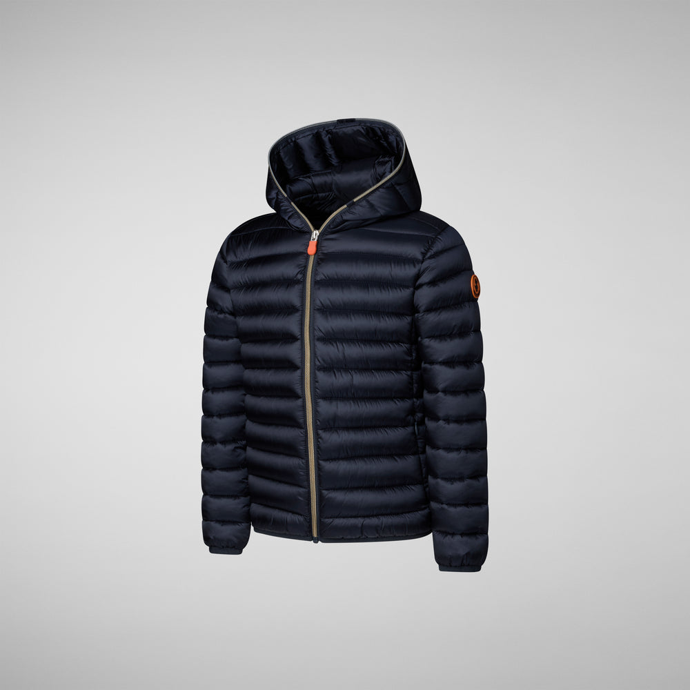 Save the duck PIUMINO ANIMAL FREE BAMBINA IRIS BLU NERO Vendita Calda