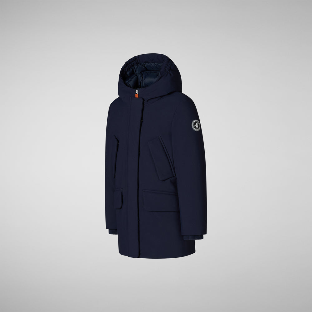 Save the duck PARKA CON CAPPUCCIO BAMBINA ALLY BLU NAVY Vendita Economica