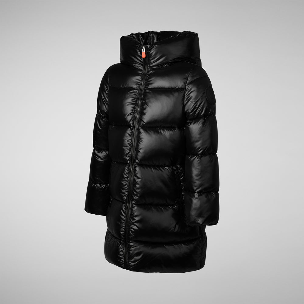 Save the duck PIUMINO ANIMAL FREE BAMBINA MILLIE NERO In Saldo