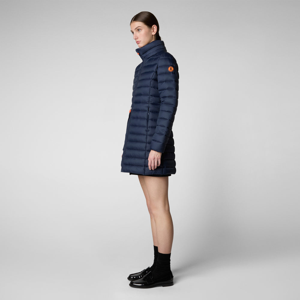 Save the duck PIUMINO ANIMAL FREE CON CAPPUCCIO DONNA CAROL BLU NAVY Promozione