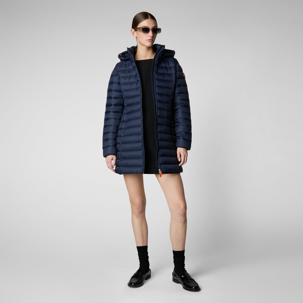 Save the duck PIUMINO ANIMAL FREE CON CAPPUCCIO DONNA CAROL BLU NAVY Promozione