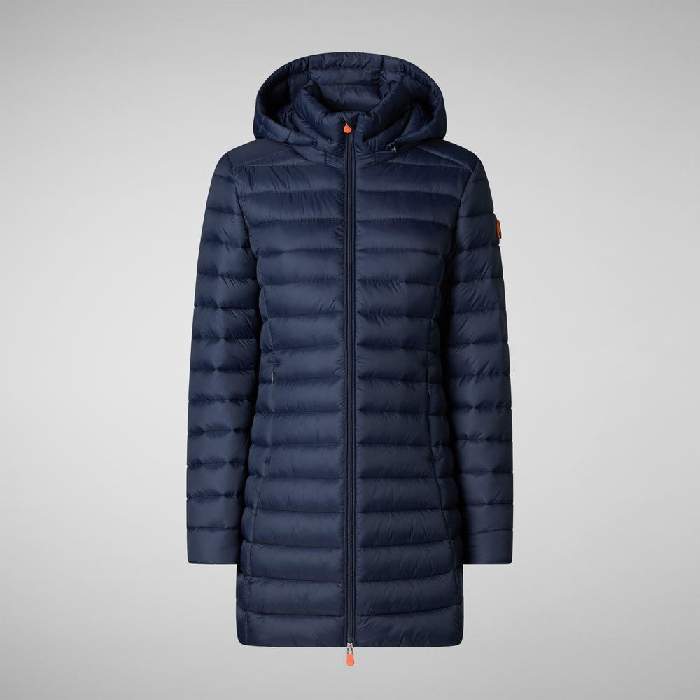 Save the duck PIUMINO ANIMAL FREE CON CAPPUCCIO DONNA CAROL BLU NAVY Promozione