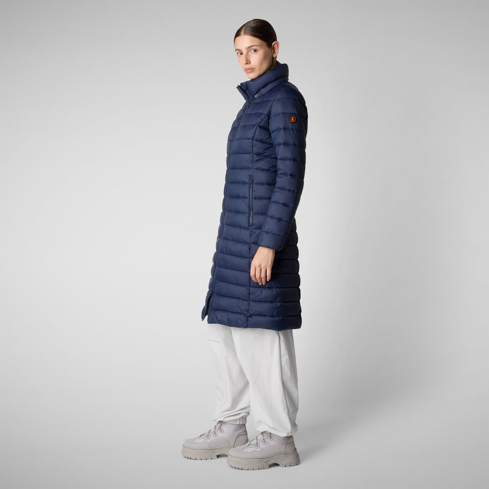 Save the duck PIUMINO ANIMAL FREE CON CAPPUCCIO DONNA EILEEN BLU NAVY Spedizione Gratuita