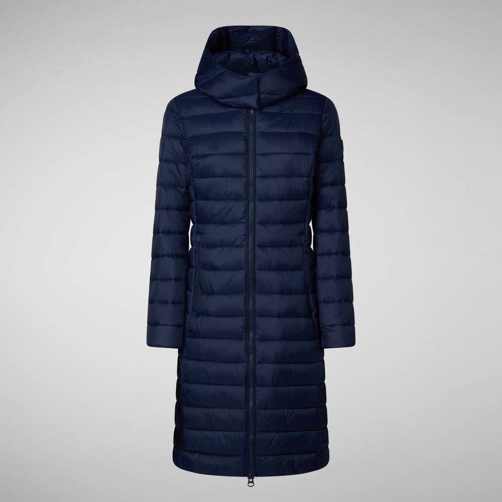 Save the duck PIUMINO ANIMAL FREE CON CAPPUCCIO DONNA EILEEN BLU NAVY Spedizione Gratuita