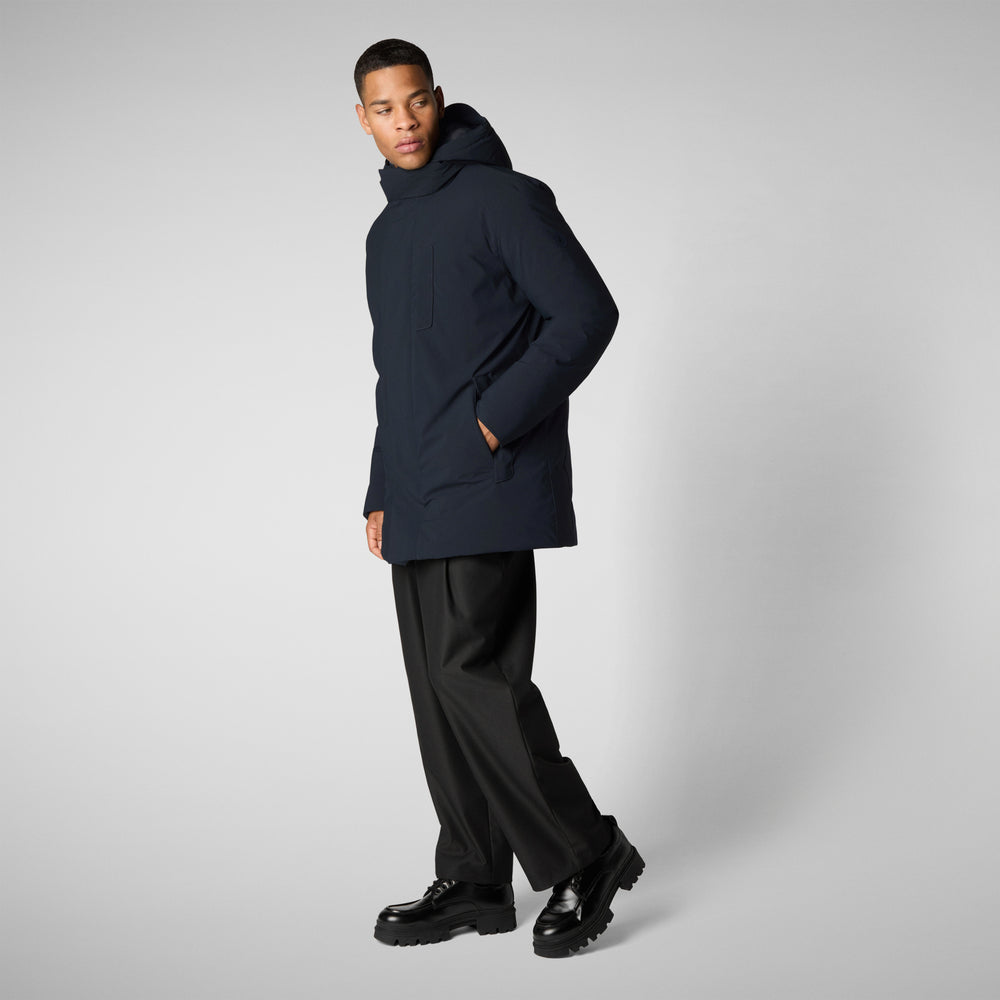 Save the duck PARKA UOMO SESLE IN BLU NERO Fino Al -60%