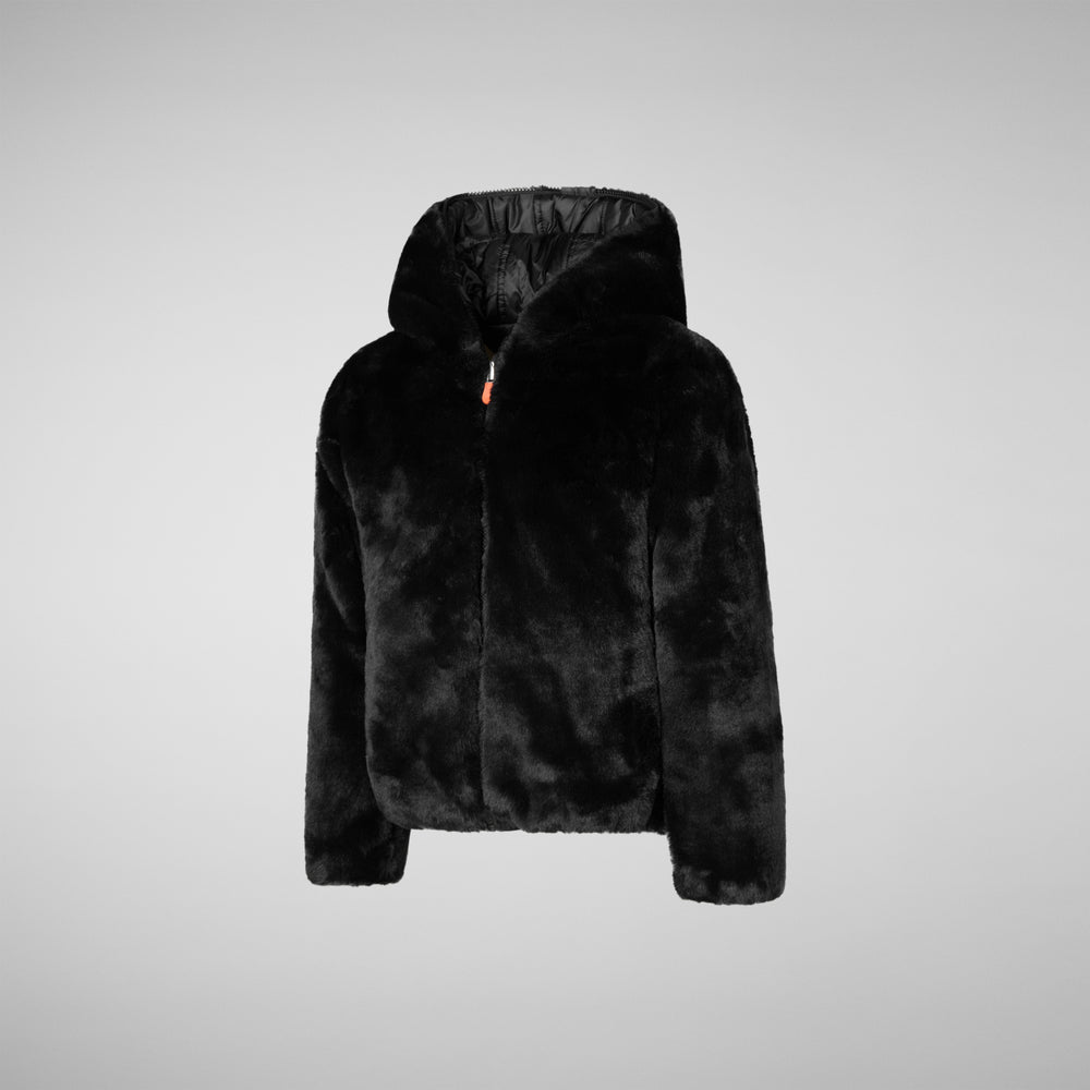 Save the duck GIACCA CON CAPPUCCIO BAMBINA CHLOE NERO Economico