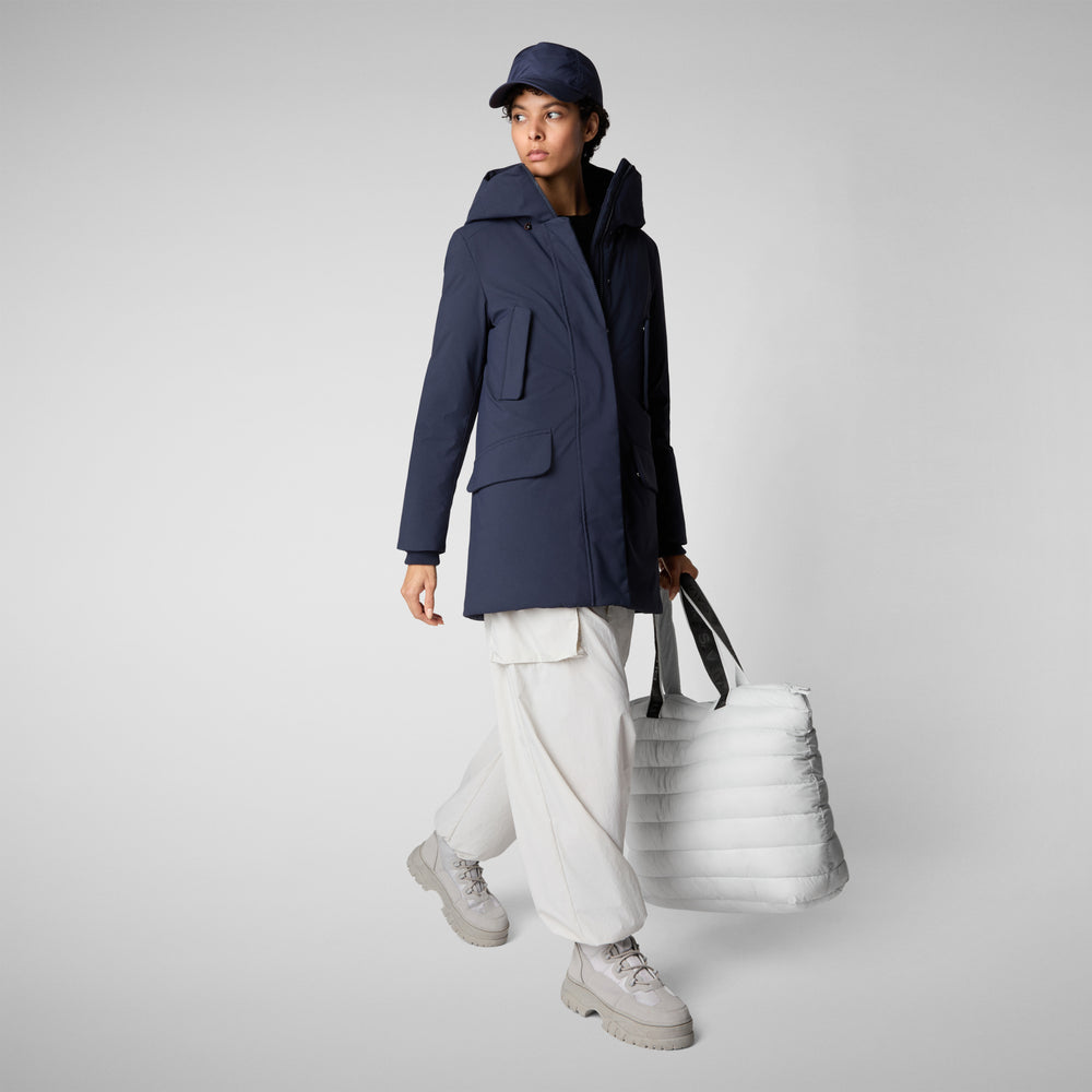 Save the duck PARKA DONNA CON CAPPUCCIO SOLEIL BLU NAVY Saldi