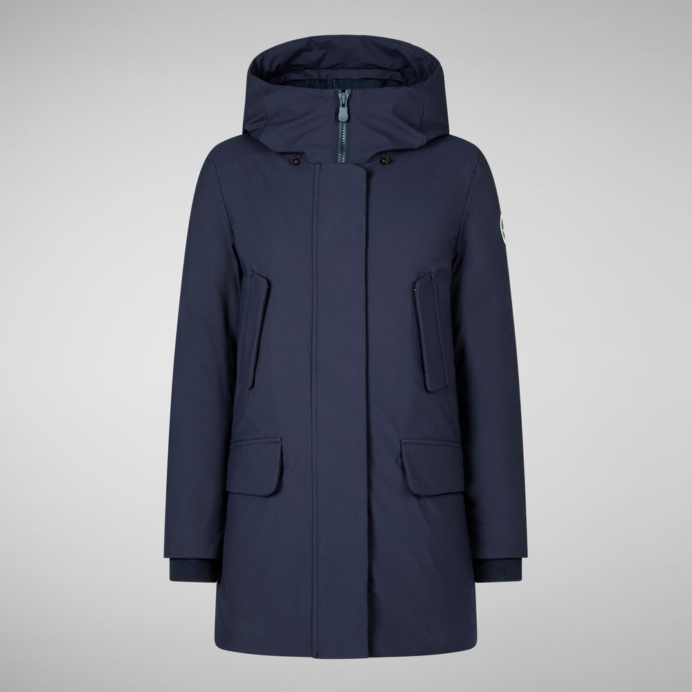 Save the duck PARKA DONNA CON CAPPUCCIO SOLEIL BLU NAVY Saldi