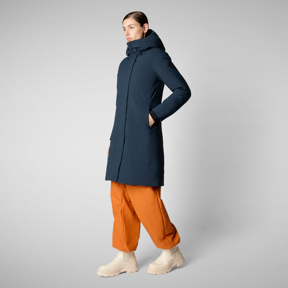 Save the duck PARKA DONNA CON CAPPUCCIO SIENNA BLU NERO Offerte