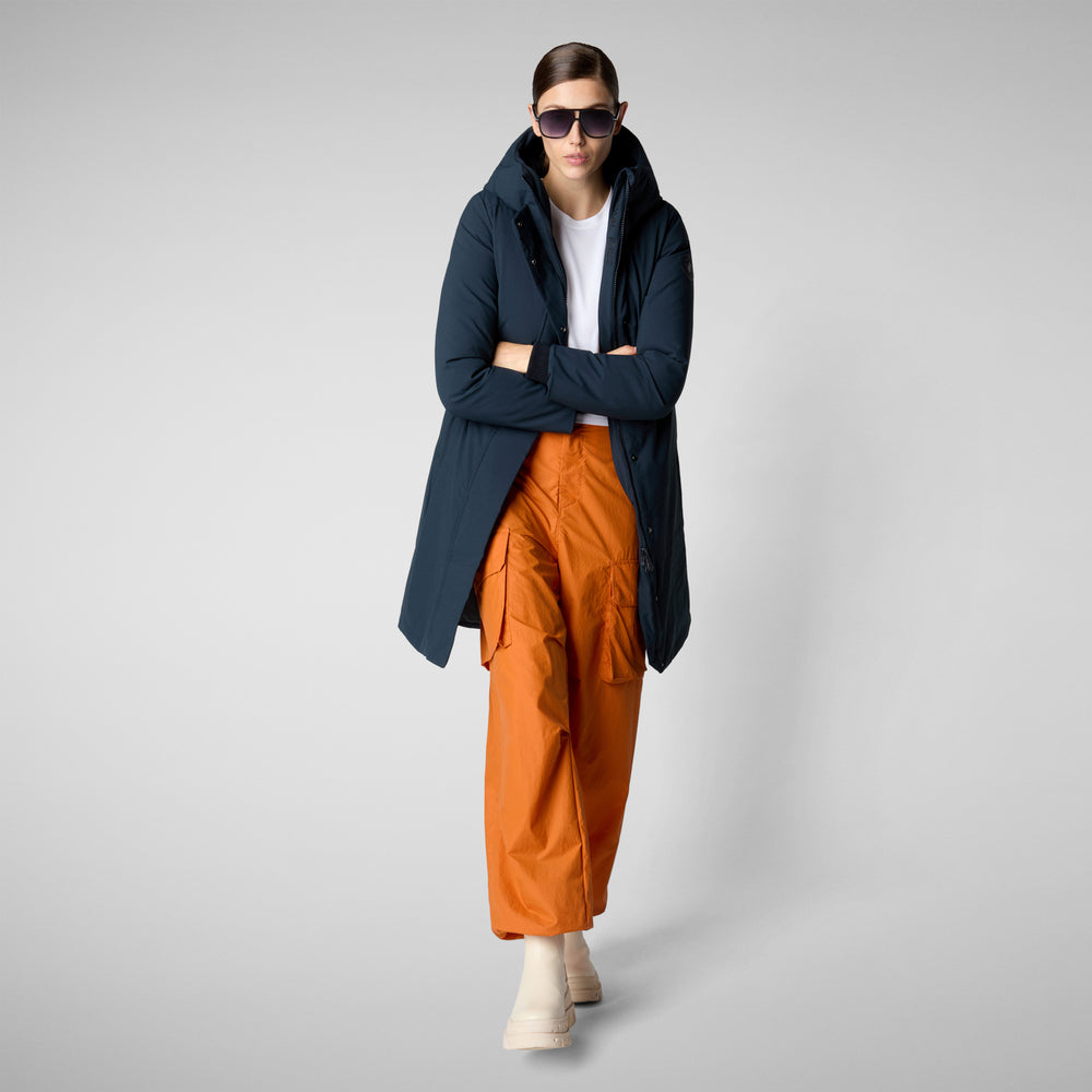 Save the duck PARKA DONNA CON CAPPUCCIO SIENNA BLU NERO Offerte