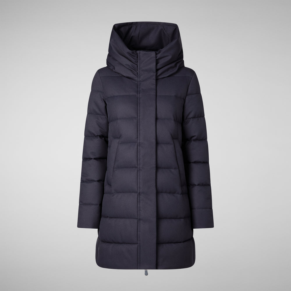 Save the duck CAPPOTTO CON CAPPUCCIO TATIANA BLU NERO Vendite Flash