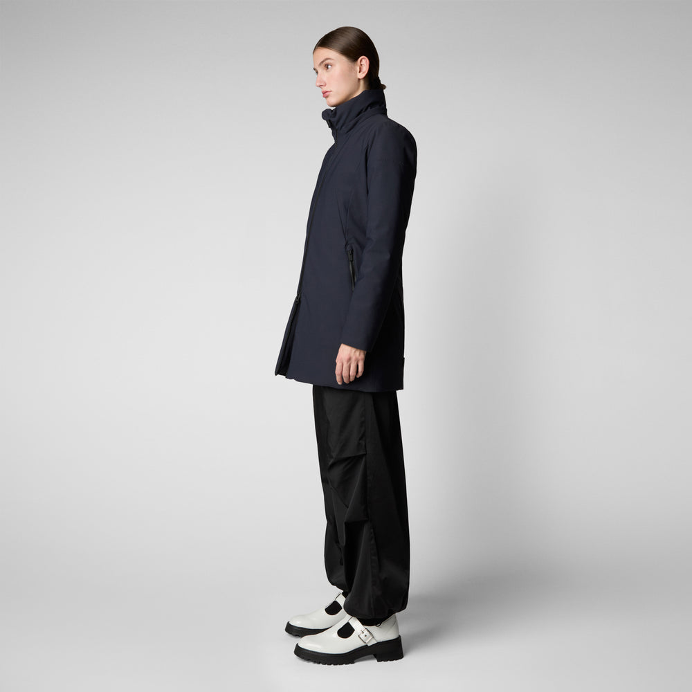 Save the duck giacca DONNA CON CAPPUCCIO LILA BLU NERO Nuova