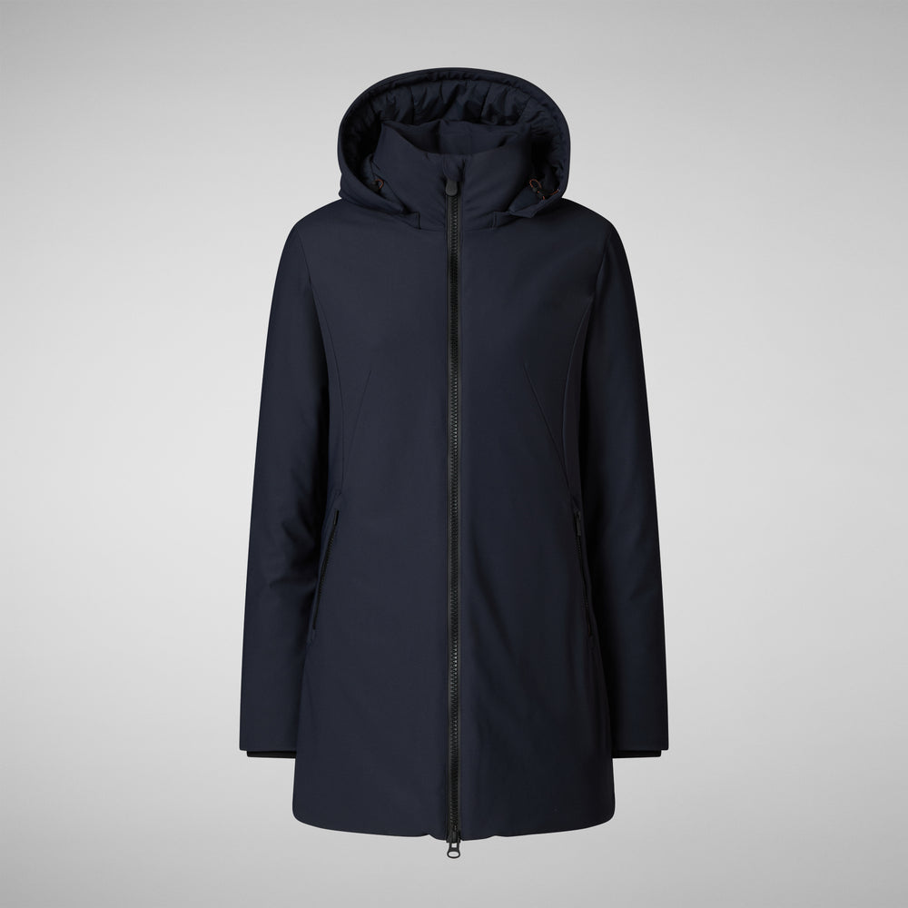 Save the duck giacca DONNA CON CAPPUCCIO LILA BLU NERO Nuova