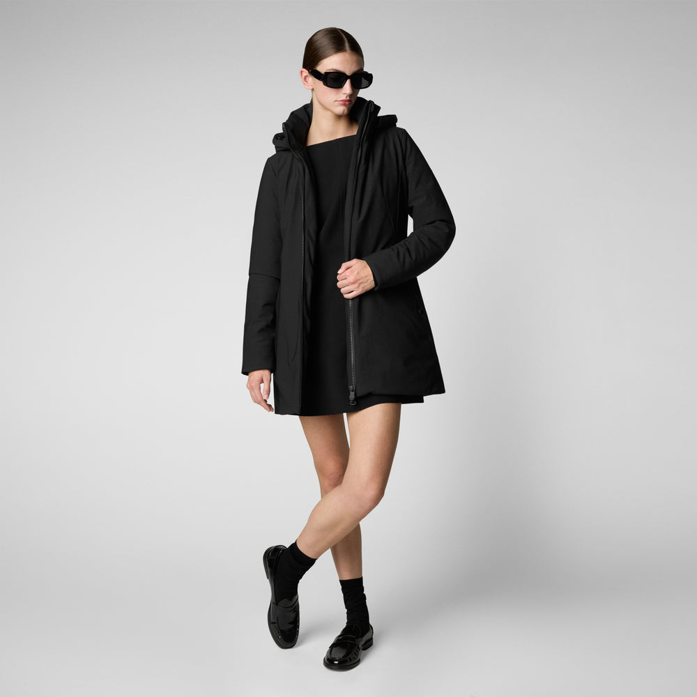 Save the duck giacca DONNA CON CAPPUCCIO LILA NERO Hotsell