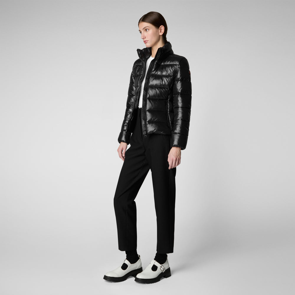 Save the duck PIUMINO ANIMAL FREE CON CAPPUCCIO DONNA COSMARY NERO Moda