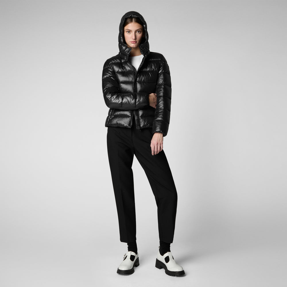 Save the duck PIUMINO ANIMAL FREE CON CAPPUCCIO DONNA COSMARY NERO Moda