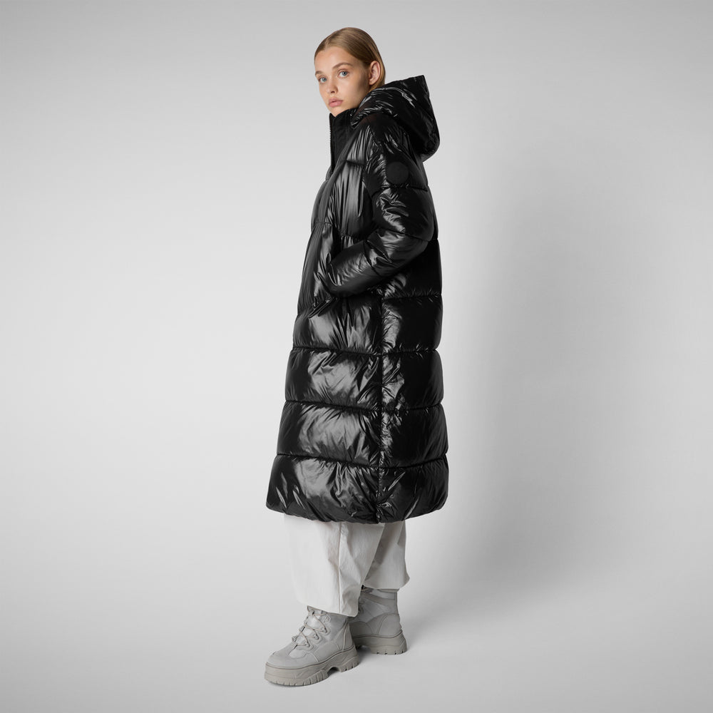 Save the duck PIUMINO ANIMAL FREE CON CAPPUCCIO DONNA CLARICE NERO Promozione Limitata