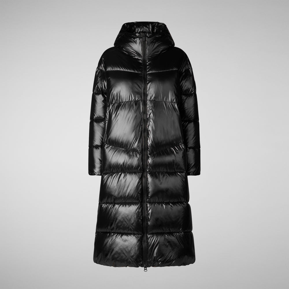 Save the duck PIUMINO ANIMAL FREE CON CAPPUCCIO DONNA CLARICE NERO Promozione Limitata