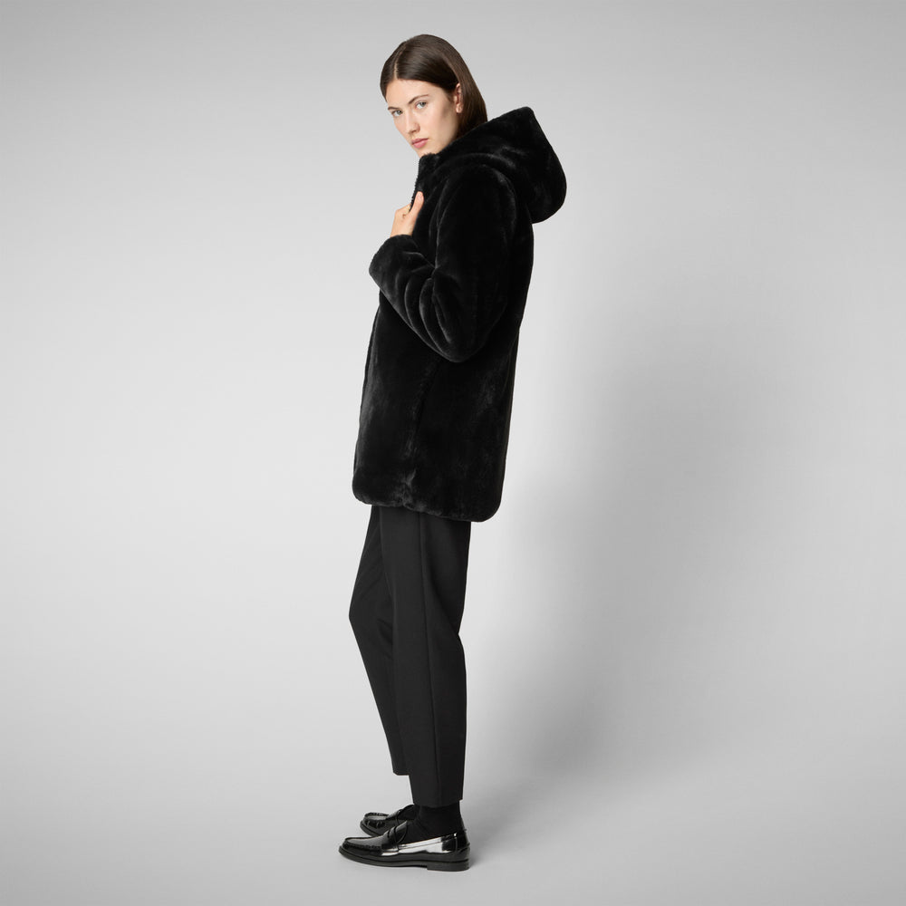 Save the duck GIACCA CON CAPPUCCIO DONNA BRIDGET NERO Fino Al -60%