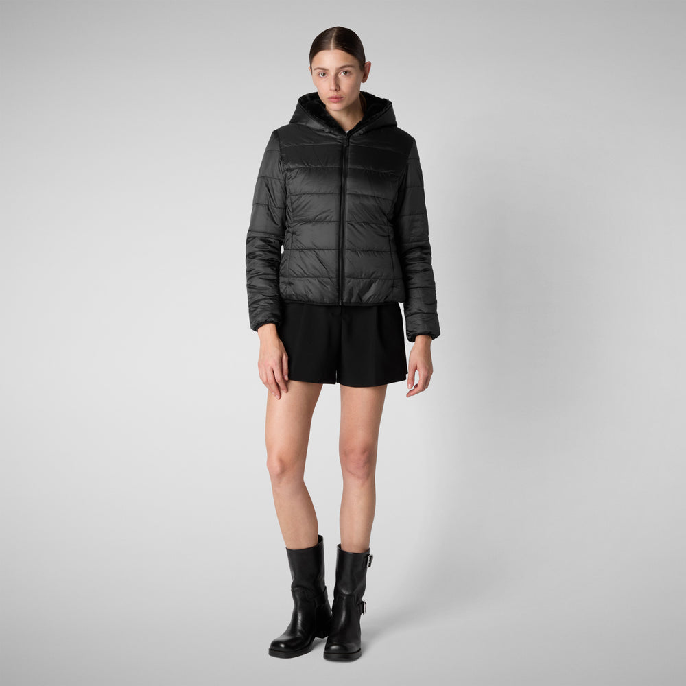 Save the duck GIACCA CON CAPPUCCIO DONNA LAILA NERO Shopping Online