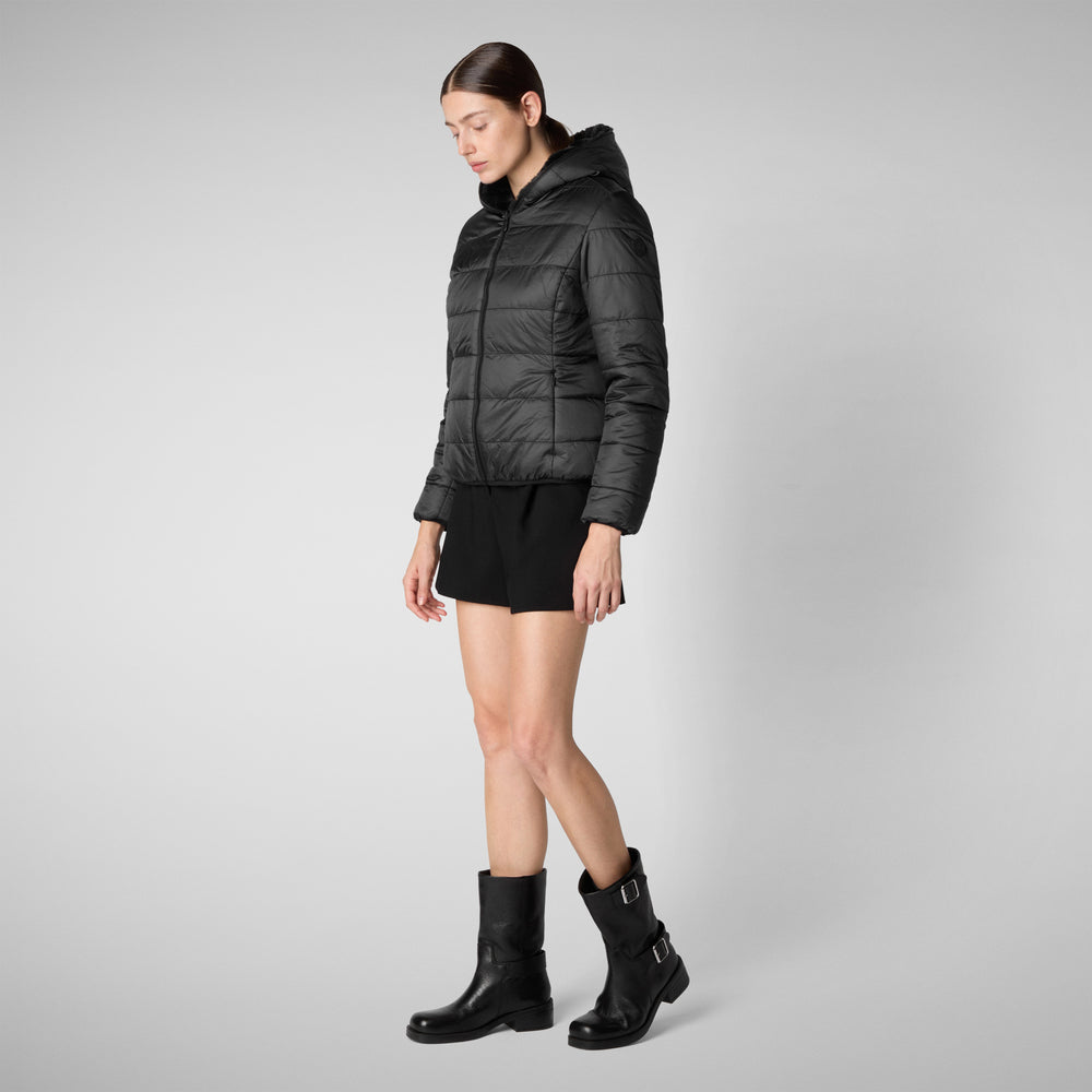 Save the duck GIACCA CON CAPPUCCIO DONNA LAILA NERO Shopping Online