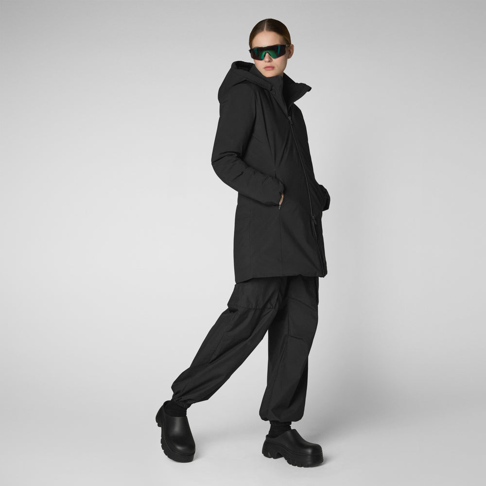 Save the duck PARKA DONNA CON CAPPUCCIO RACHEL NERO Affare Del Giorno