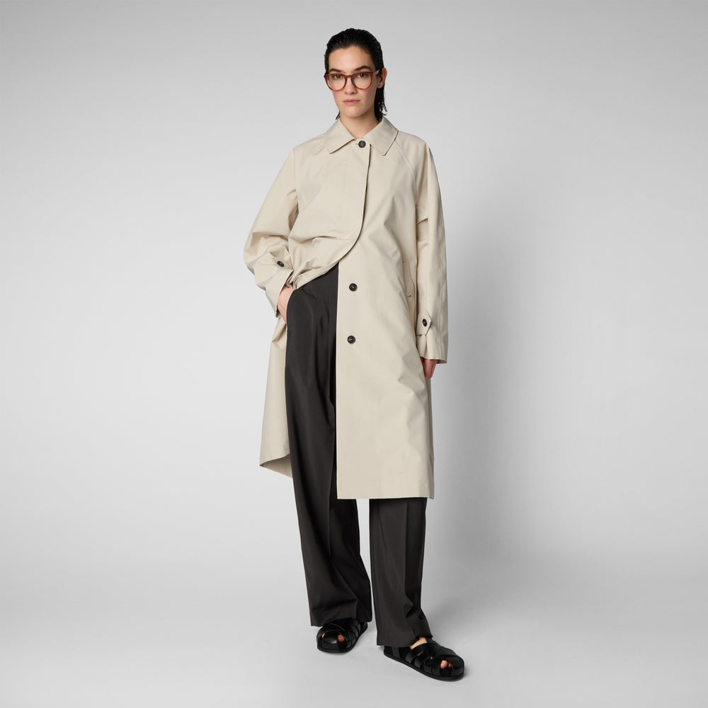 Save the duck Impermeabile donna Zola beige crema Nuovo