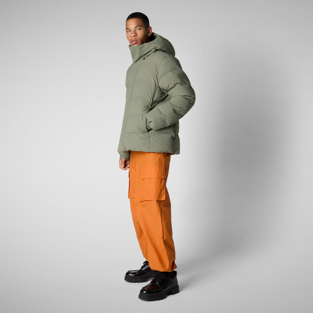 Save the duck PARKA UOMO LELAND IN SWAMP GREEN Vendita
