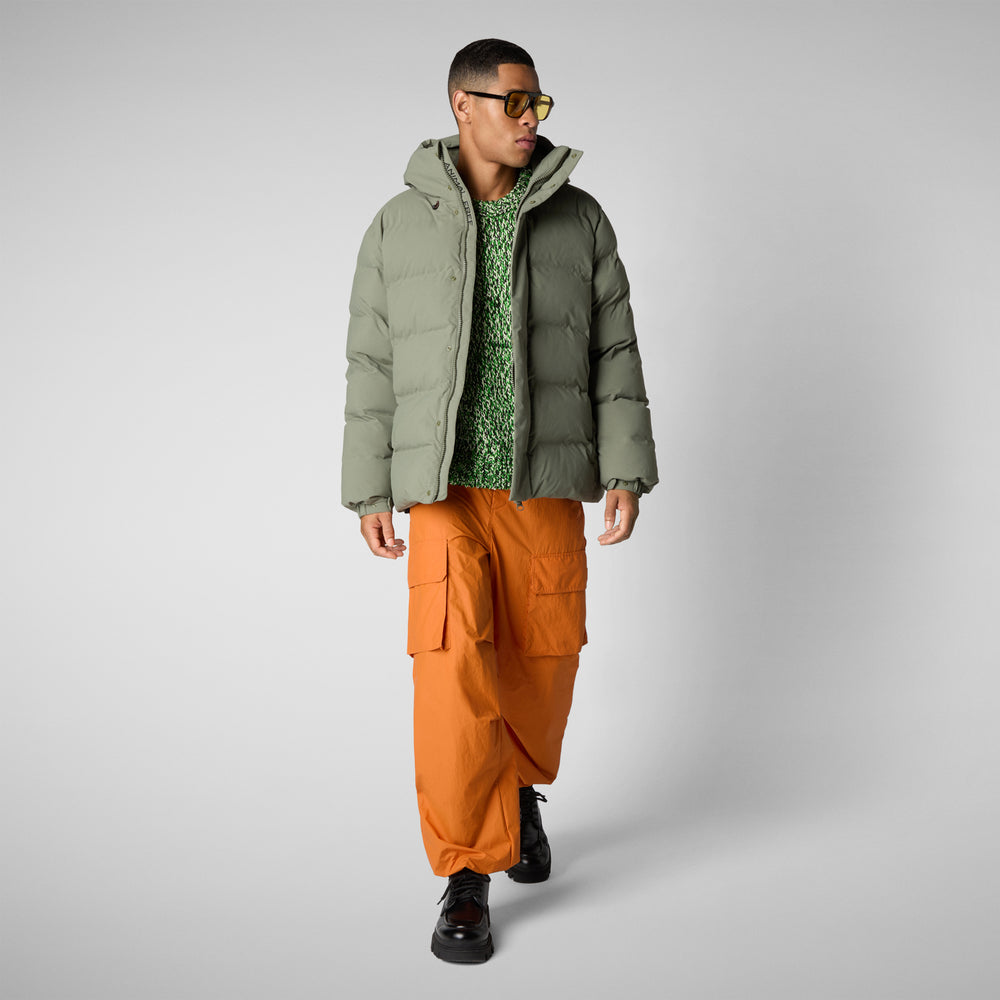 Save the duck PARKA UOMO LELAND IN SWAMP GREEN Vendita