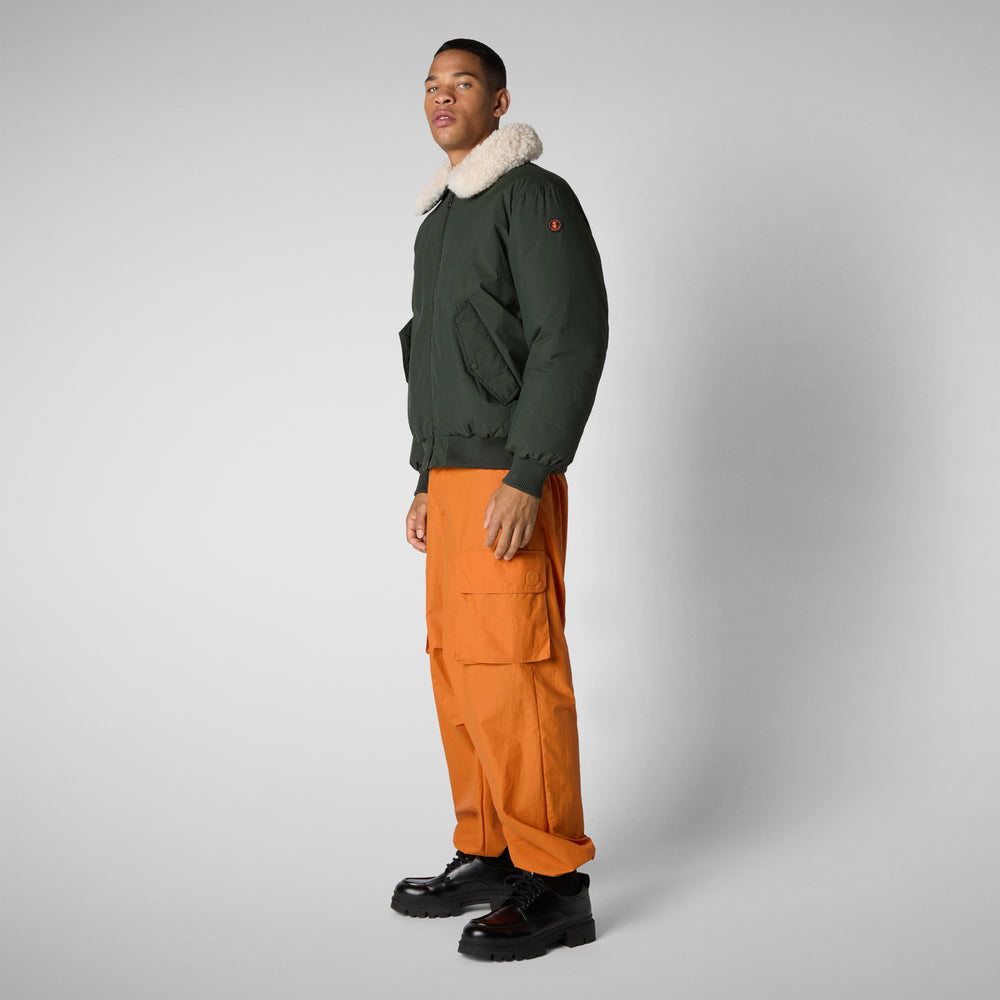 Save the duck GIACCA UOMO RIKER IN LAND GREEN Spedizione Gratuita