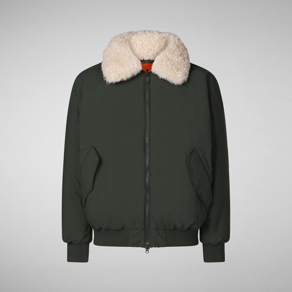 Save the duck GIACCA UOMO RIKER IN LAND GREEN Spedizione Gratuita