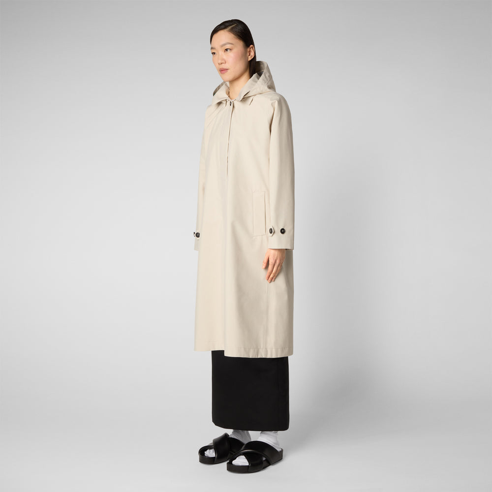 Save the duck Impermeabile donna Asia beige crema Sottocosto