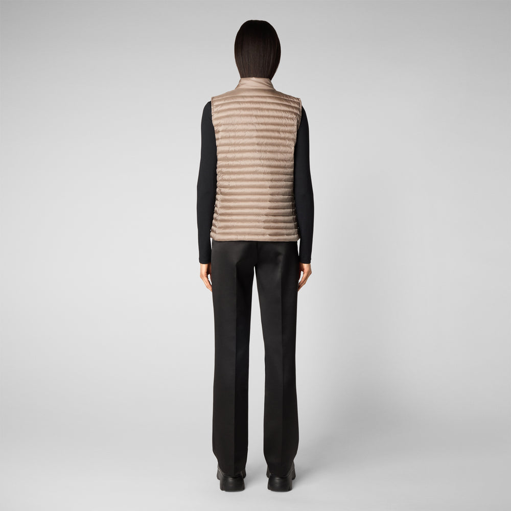 Save the duck Gilet trapuntato donna Aria grigio perla Presa