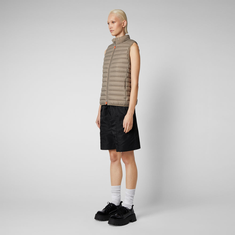 Save the duck Gilet imbottito donna Charlotte Grigio elefante Sconto