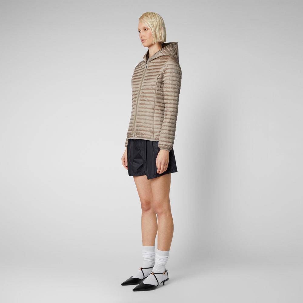 Save the duck Piumino animal free donna Alexa grigio perla Online