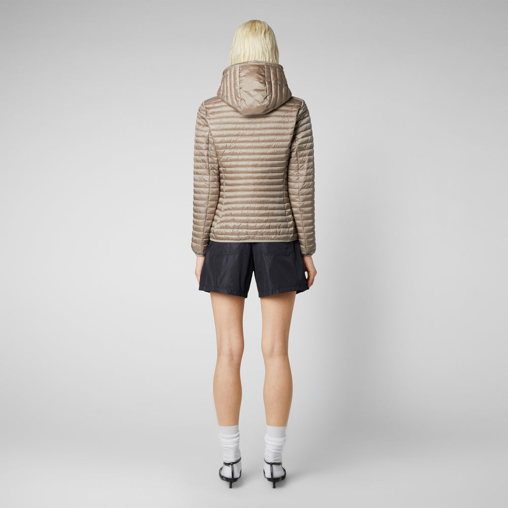 Save the duck Piumino animal free donna Alexa grigio perla Online