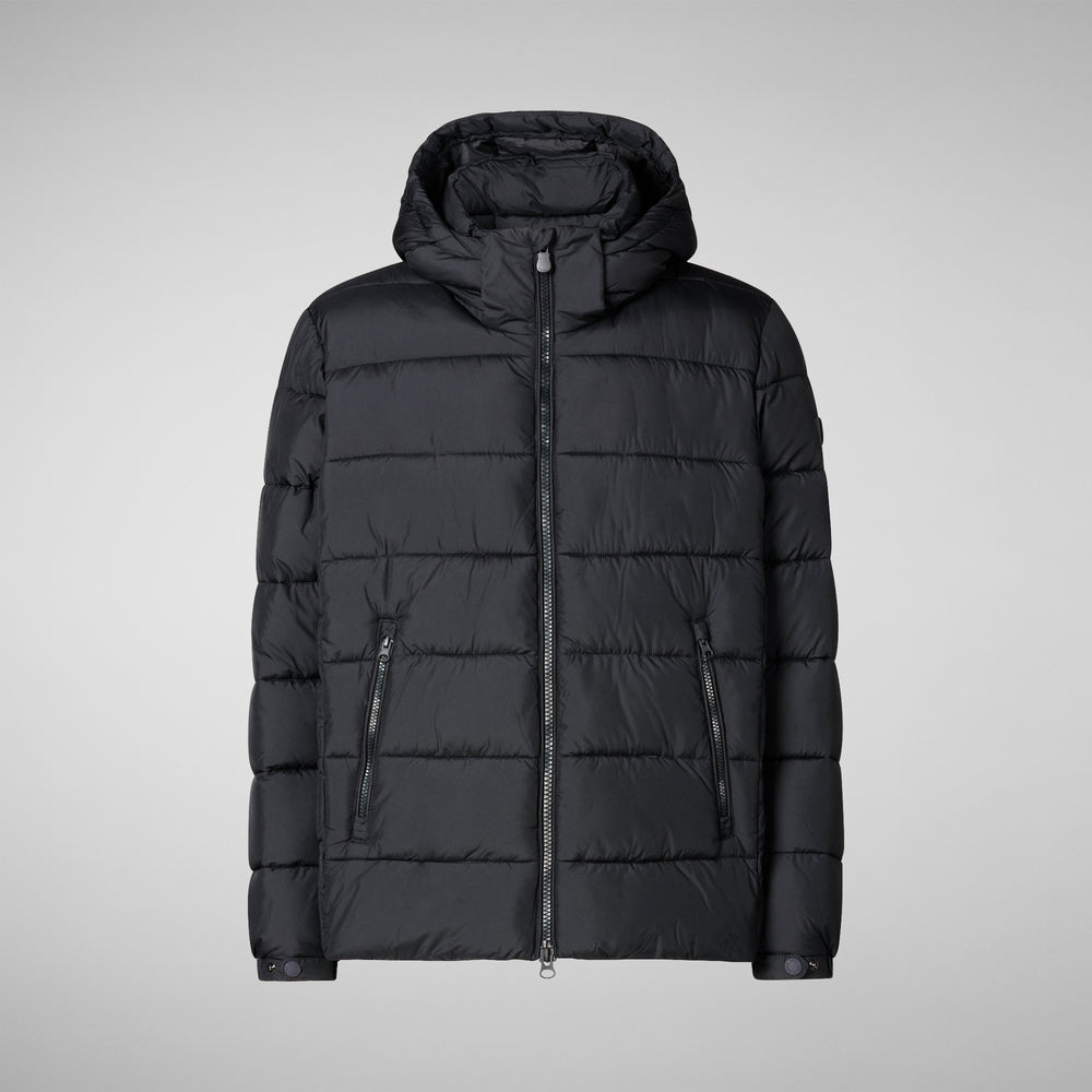 Save the duck PIUMINO ANIMAL FREE CON CAPPUCCIO UOMO LOIS NERO Offerte