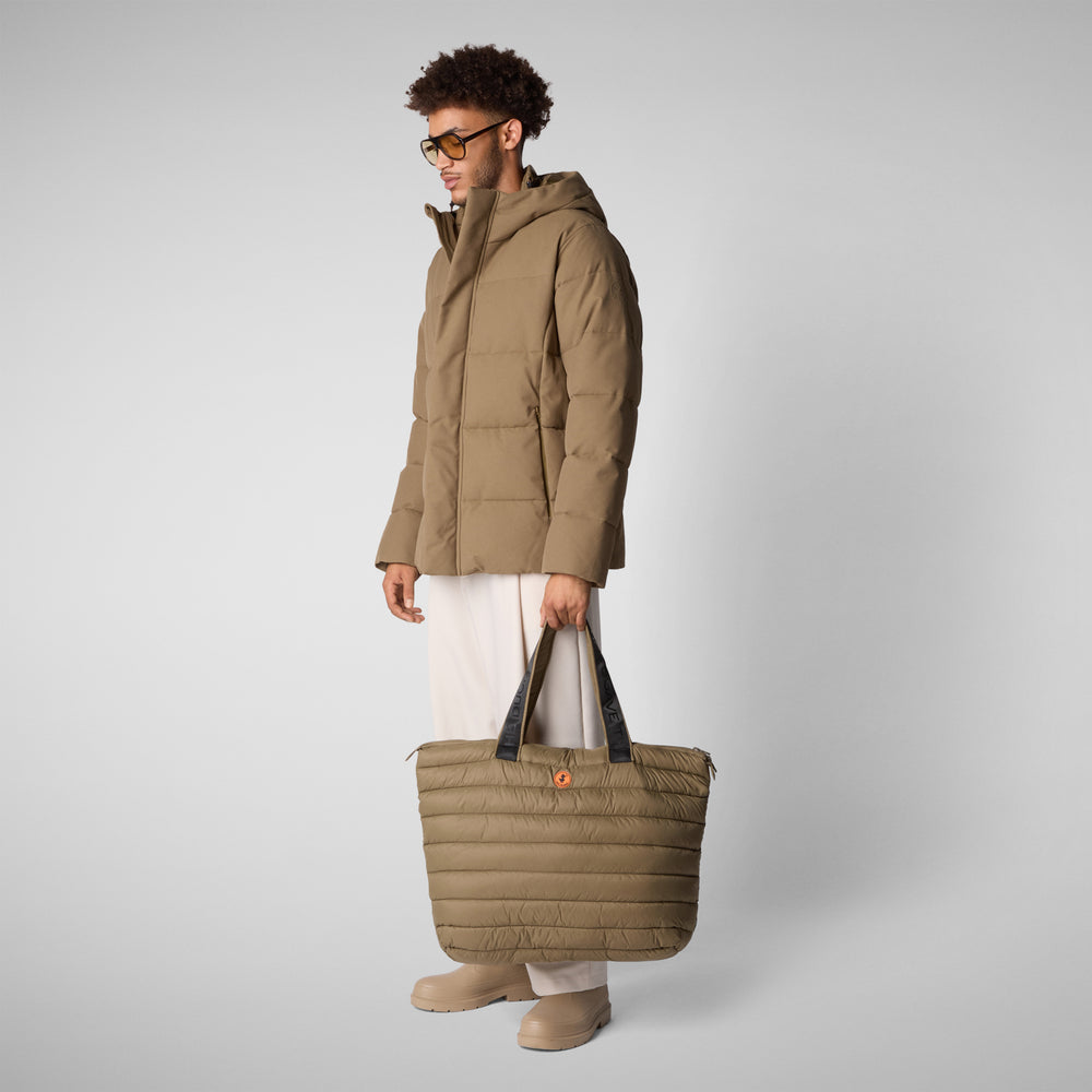 Save the duck PIUMINO ANIMAL FREE CON CAPPUCCIO UOMO FNIAN VERDE Vendite Flash