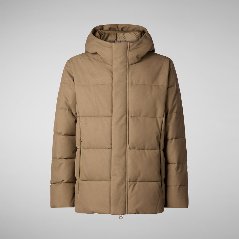 Save the duck PIUMINO ANIMAL FREE CON CAPPUCCIO UOMO FNIAN VERDE Vendite Flash