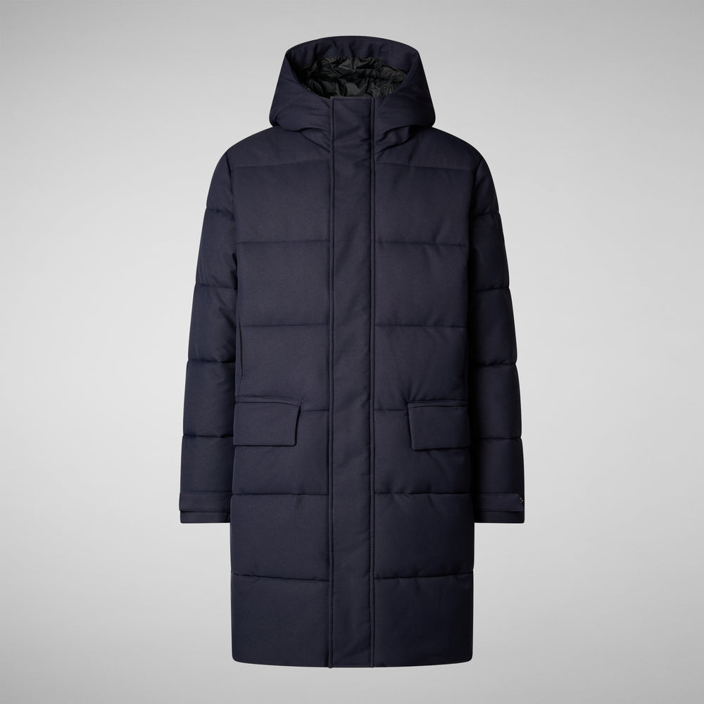 Save the duck PIUMINO ANIMAL FREE CON CAPPUCCIO COSMO BLU NERO In Saldo