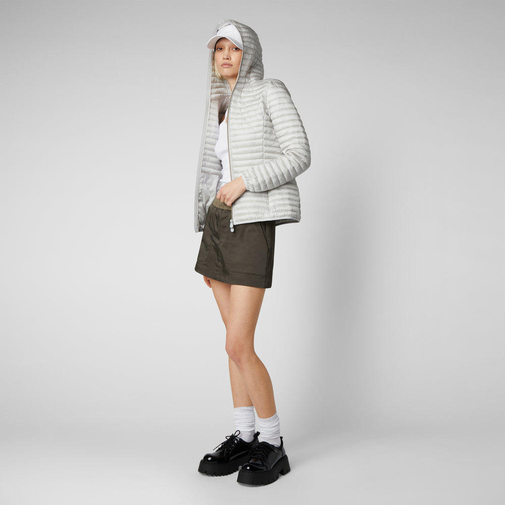 Save the duck Piumino animal-free donna Alexa Grigio nebbia 2025