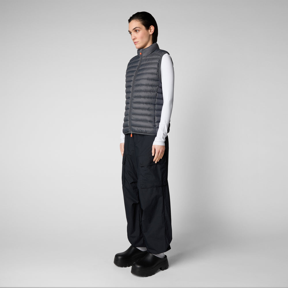 Save the duck Gilet imbottito donna Charlotte grigio tempesta Italia