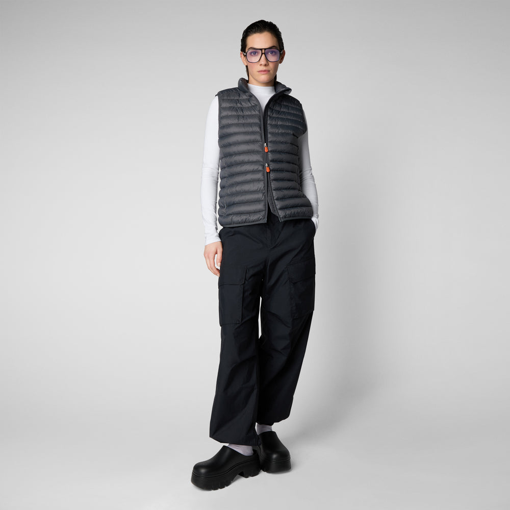 Save the duck Gilet imbottito donna Charlotte grigio tempesta Italia