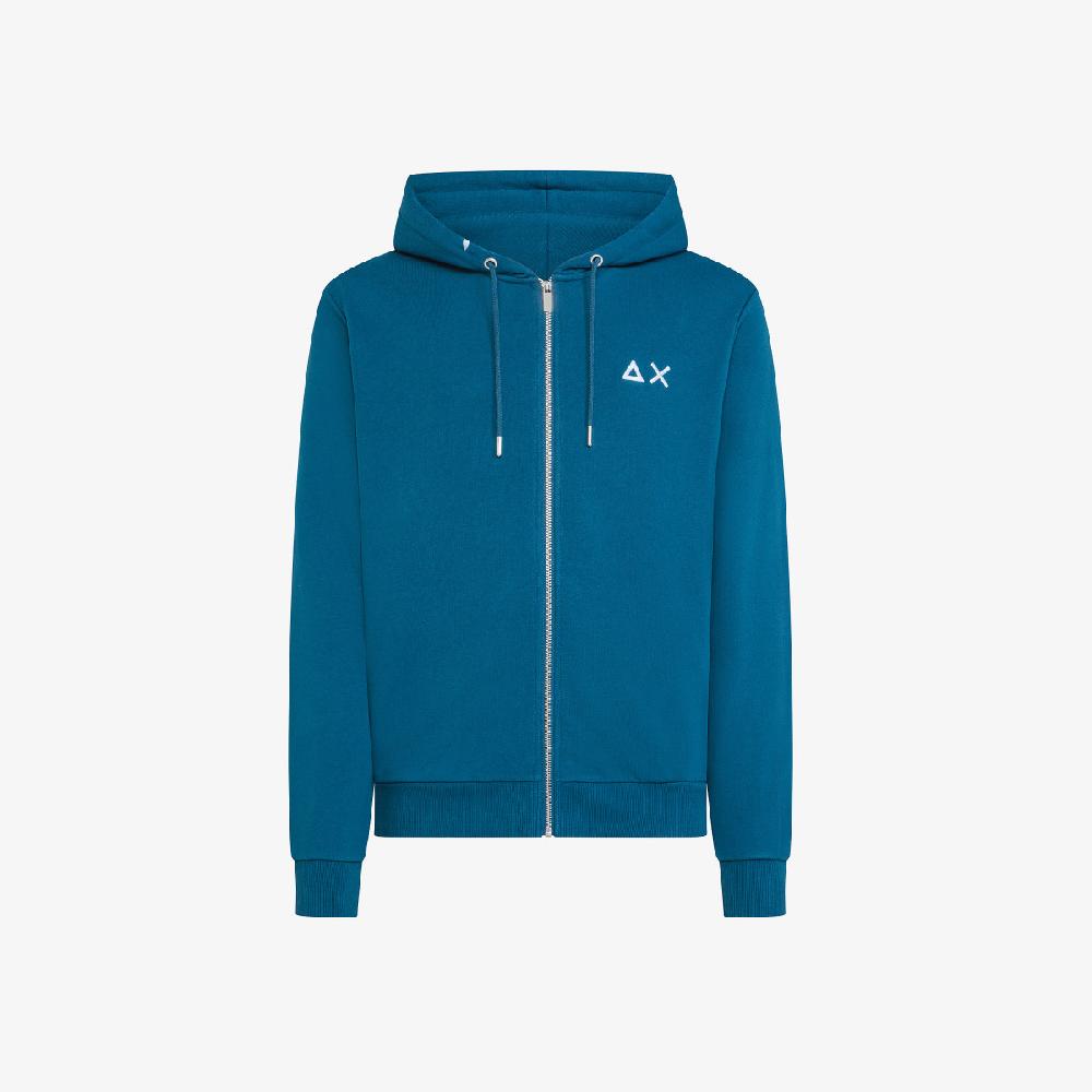 Sun 68 Felpa In Cotone Con Cappuccio E Zip - Uomo