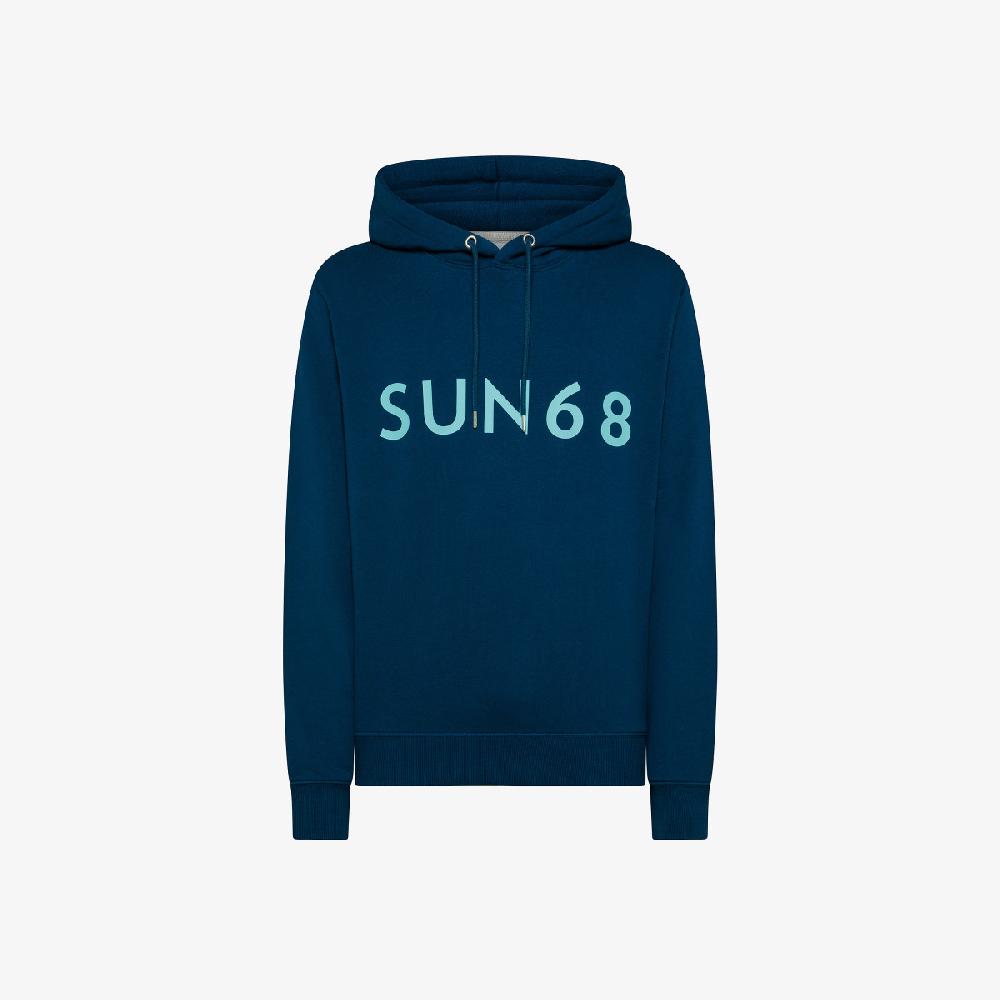 Sun 68 Felpa In Cotone Con Cappuccio - Uomo Negozi Online